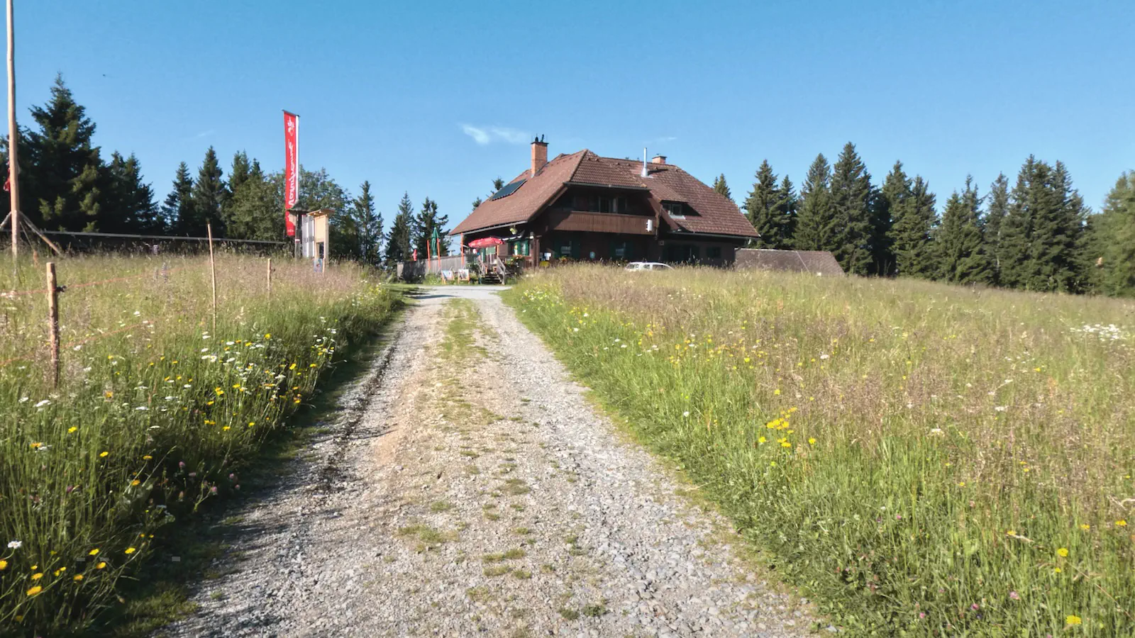 Die letzten Meter zum Hochanger-Schutzhaus