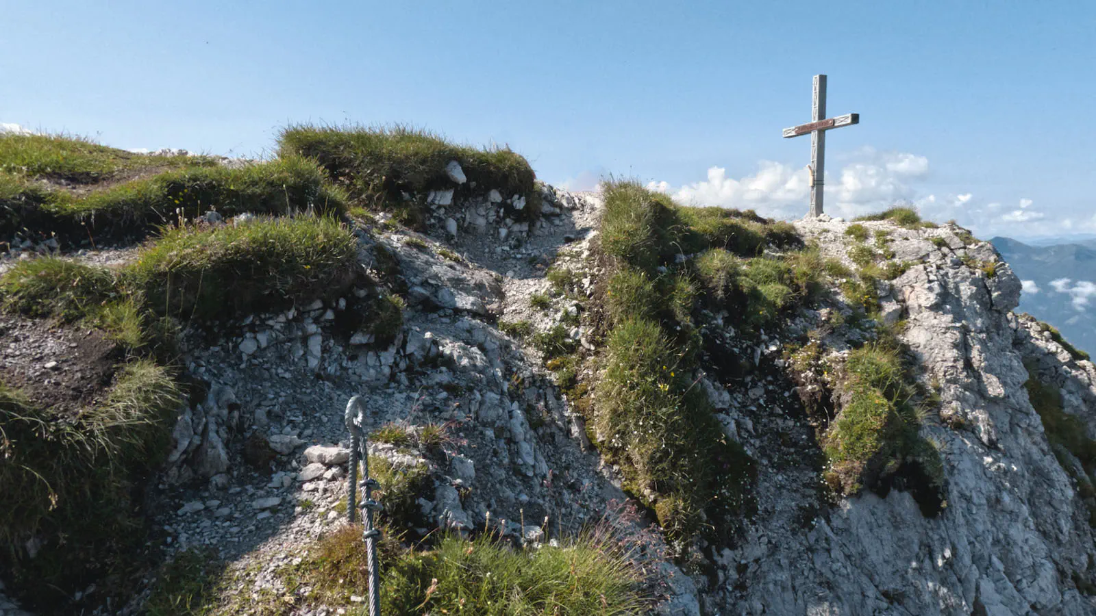 Geschafft! Das Riffel Gipfelkreuz