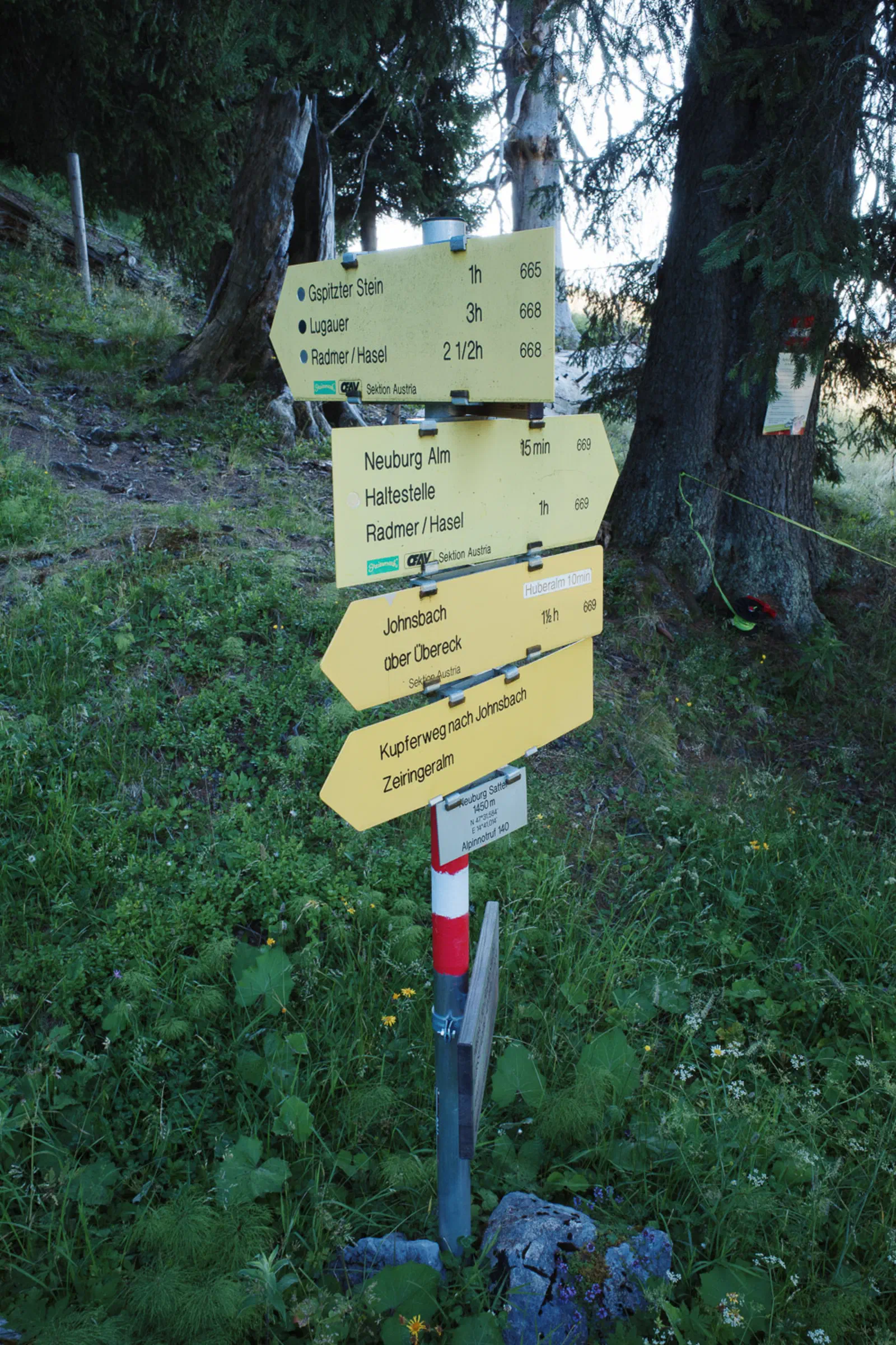 Hier geht’s hinauf zum Gspitzen Stein.