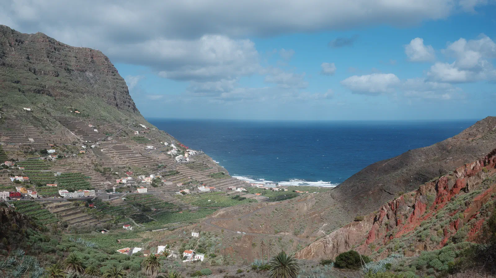 Blick auf den Strand von Hermigua