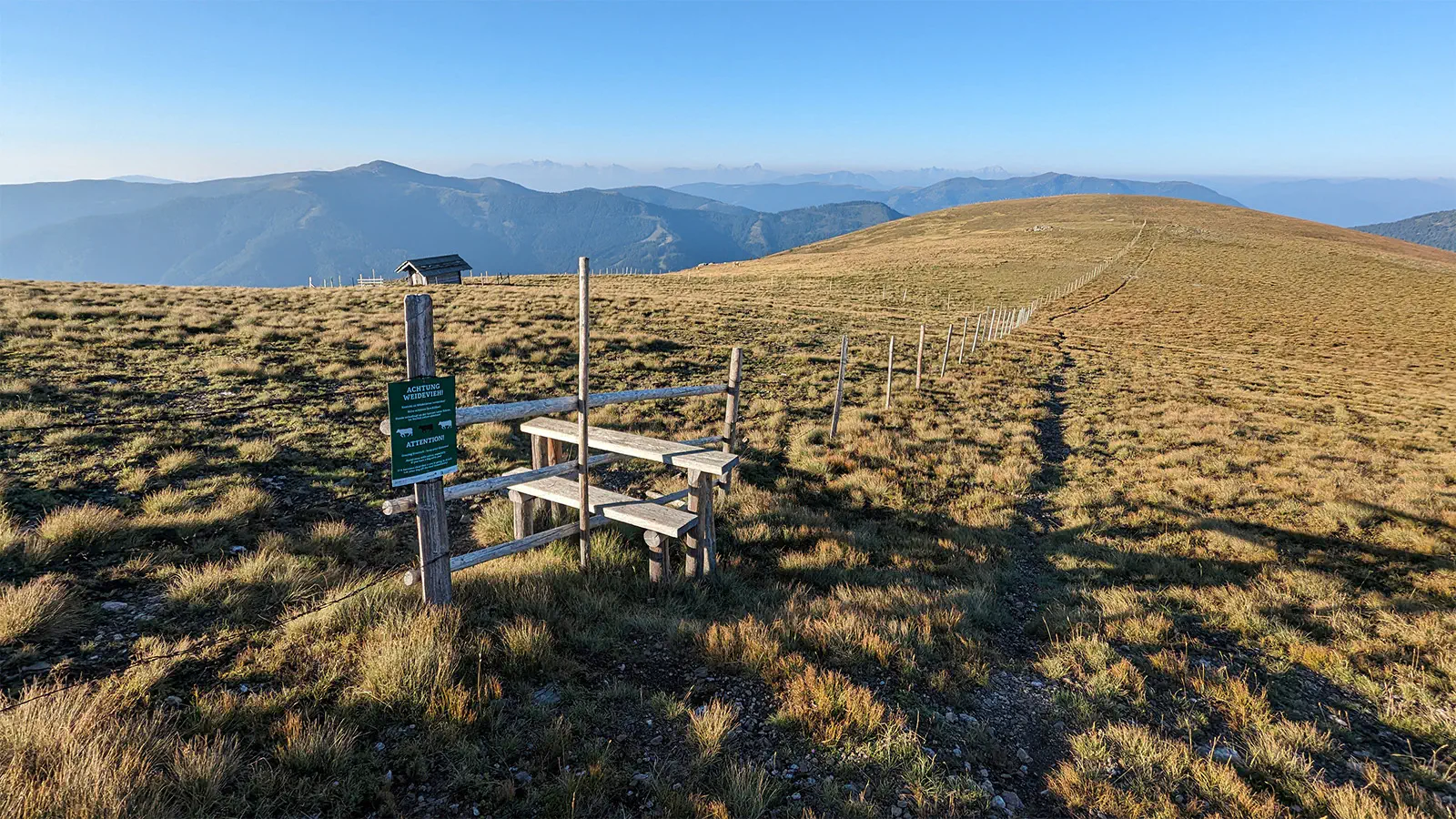 Egal wie schnell. Genieß die Landschaft.