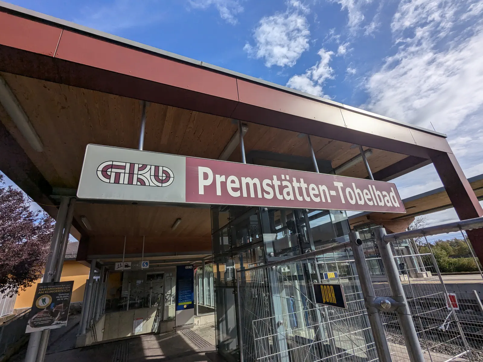 Am Bahnhof Premstätten/Tobelbad startet die Tour.