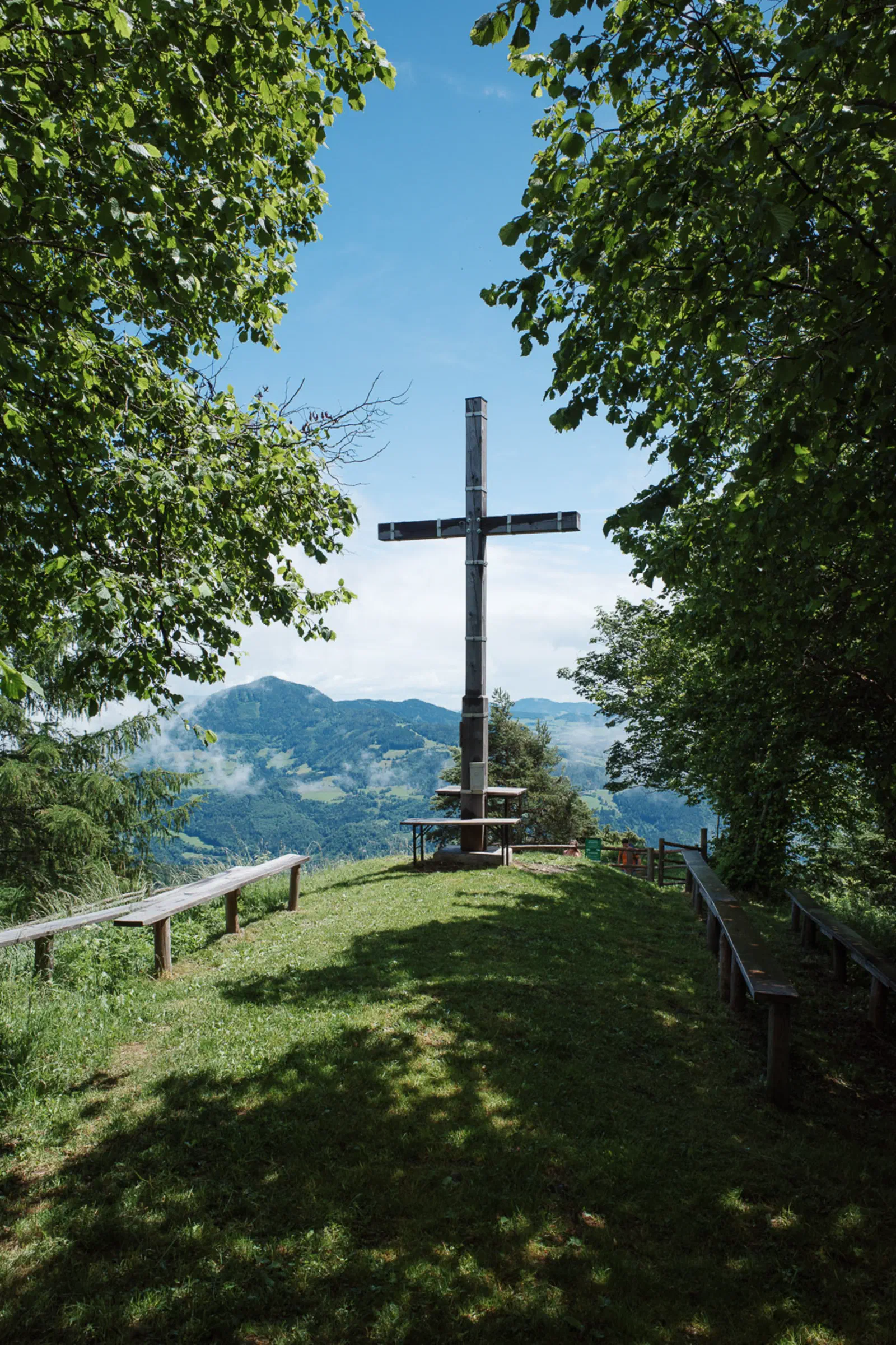 Strahlender Sonnenschein am Haneggkogel (1.091 m)