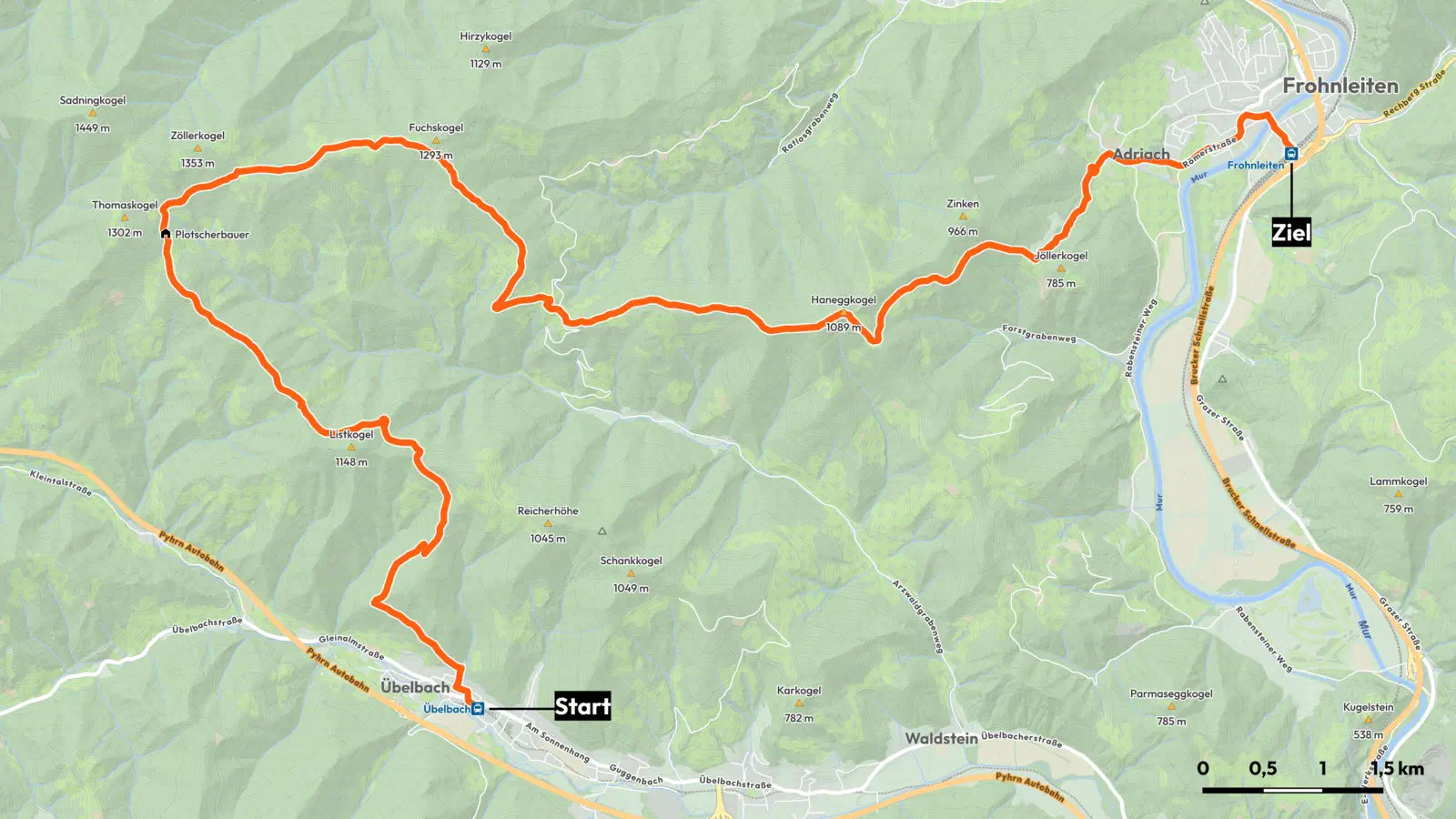 Die Route im Überblick